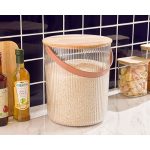 سطل شیاردار 12 لیتری درب چوبی برند لیمون